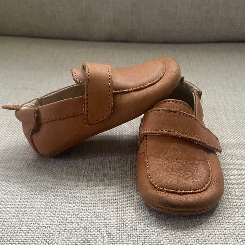 Old Soles Tan Kids Moccasins